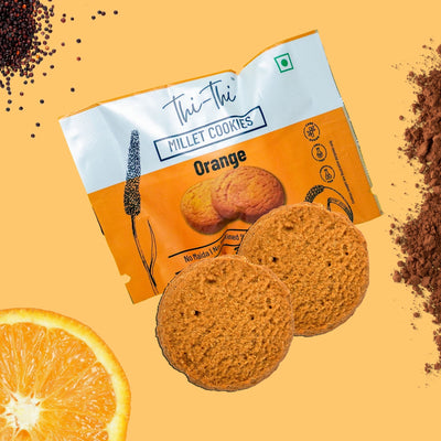 Orange Multi Millet Cookies