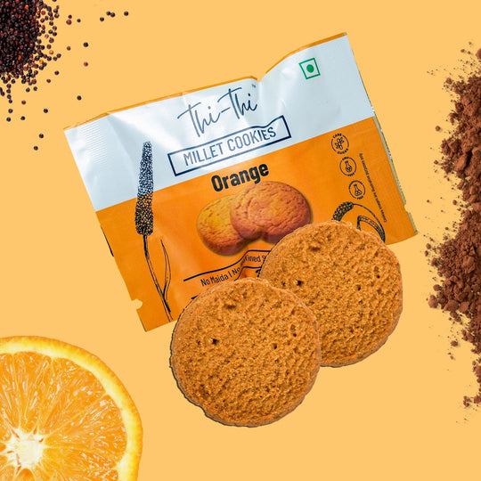 Orange Multi Millet Cookies