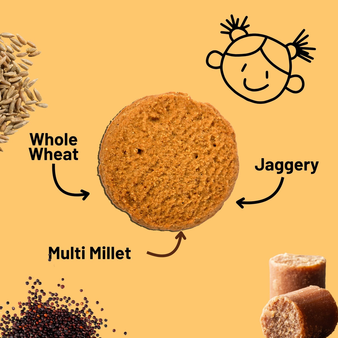 Orange Multi Millet Cookies
