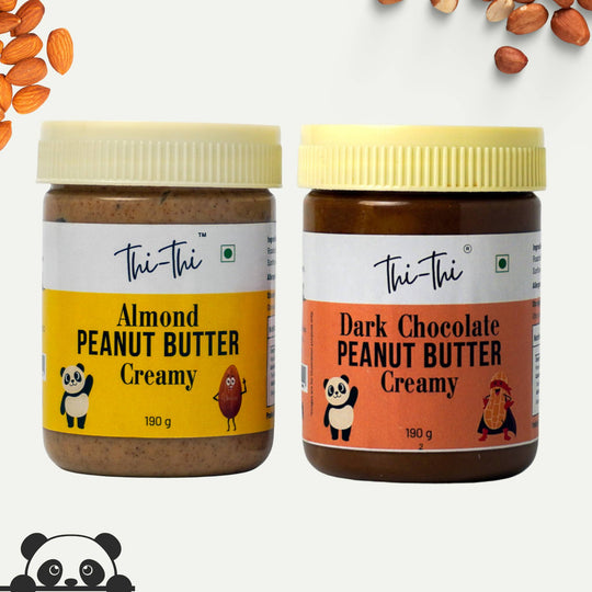 Peanut Butter Combo | Almond and Chocolate (2 Packs) | Creamy
