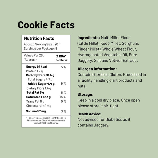 Vetiver Multi Millet Cookies